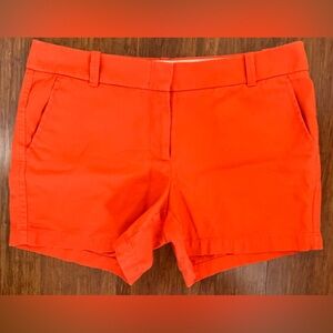 Shorts JCrew Mid Waist Trouser Style Coral Orange SZ 8